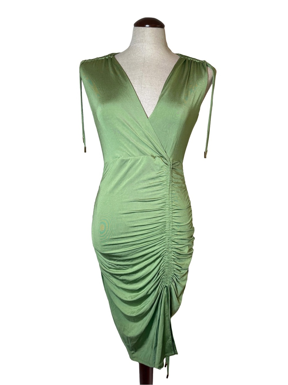 Iris Setlakwe Sage Green V-Neck Dress